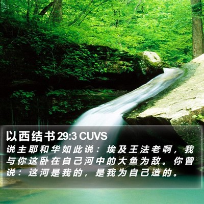 以 西 结 书 29:3 CUVS Bible Verse Image