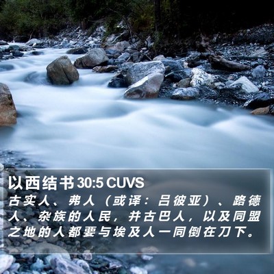 以 西 结 书 30:5 CUVS Bible Verse Image