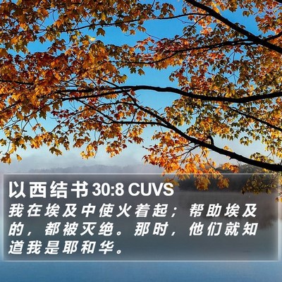 以 西 结 书 30:8 CUVS Bible Verse Image