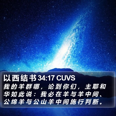 以 西 结 书 34:17 CUVS Bible Verse Image