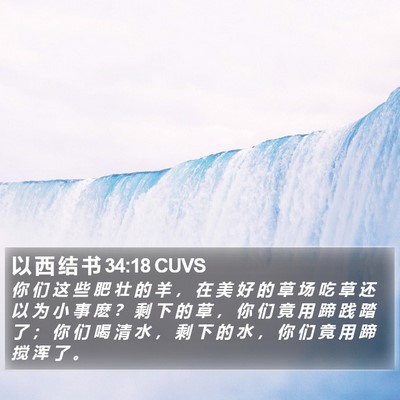 以 西 结 书 34:18 CUVS Bible Verse Image