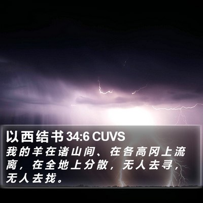 以 西 结 书 34:6 CUVS Bible Verse Image
