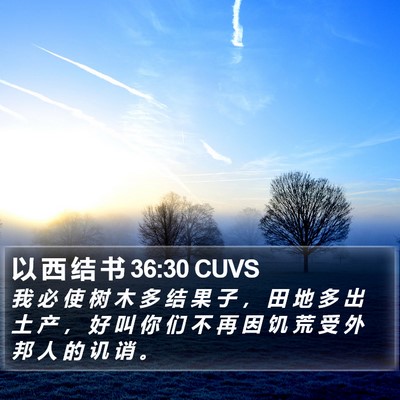 以 西 结 书 36:30 CUVS Bible Verse Image