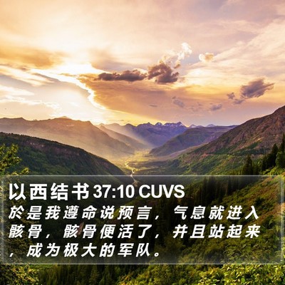 以 西 结 书 37:10 CUVS Bible Verse Image