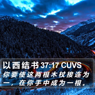 以 西 结 书 37:17 CUVS Bible Verse Image