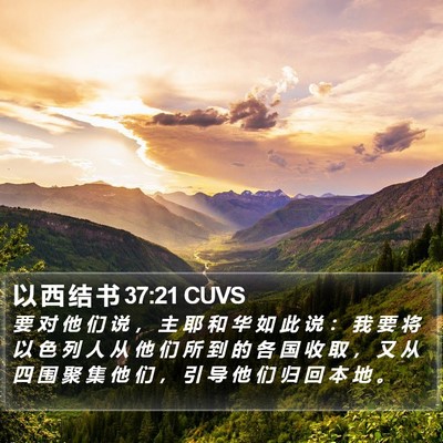 以 西 结 书 37:21 CUVS Bible Verse Image