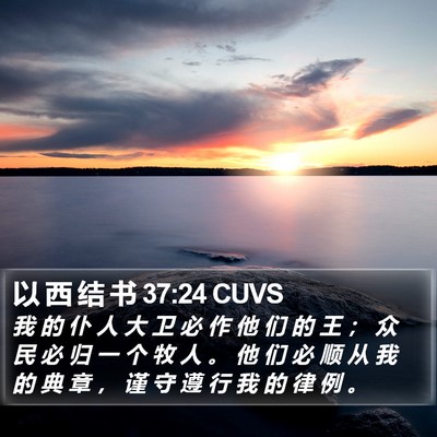 以 西 结 书 37:24 CUVS Bible Verse Image