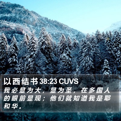 以 西 结 书 38:23 CUVS Bible Verse Image