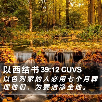 以 西 结 书 39:12 CUVS Bible Verse Image