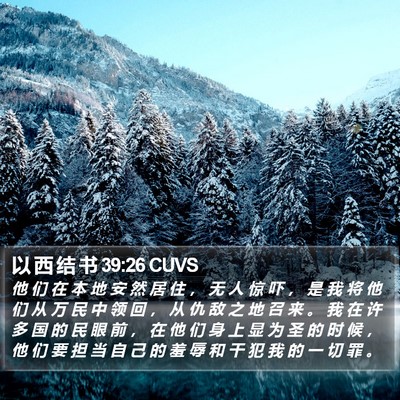 以 西 结 书 39:26 CUVS Bible Verse Image