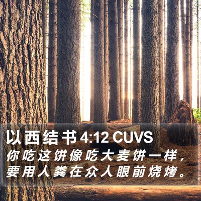 以 西 结 书 4:12 CUVS Bible Verse Image