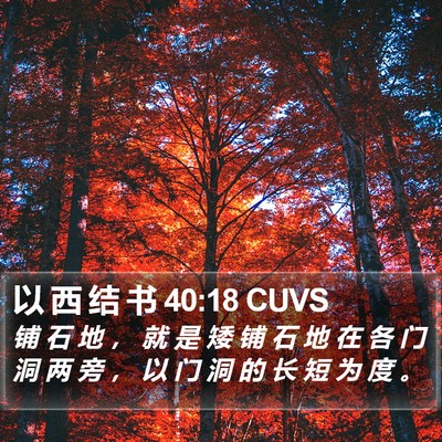 以 西 结 书 40:18 CUVS Bible Verse Image