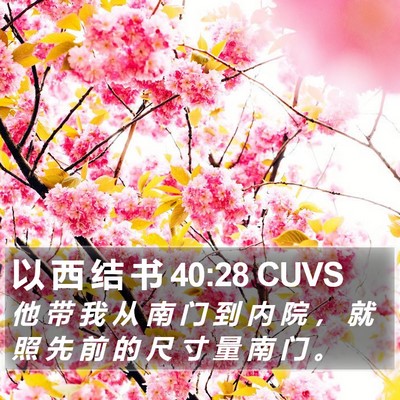 以 西 结 书 40:28 CUVS Bible Verse Image