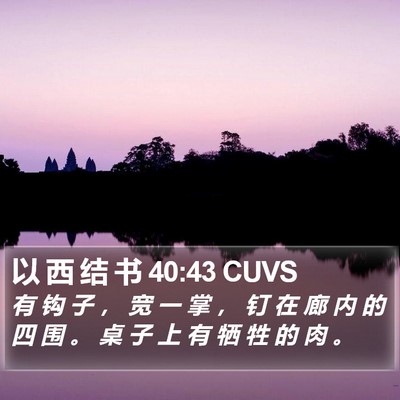 以 西 结 书 40:43 CUVS Bible Verse Image