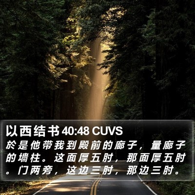 以 西 结 书 40:48 CUVS Bible Verse Image