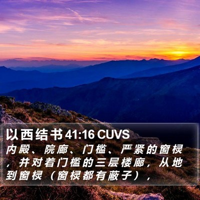 以 西 结 书 41:16 CUVS Bible Verse Image