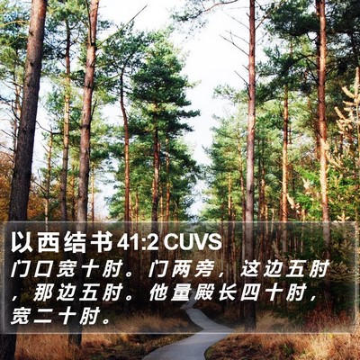 以 西 结 书 41:2 CUVS Bible Verse Image