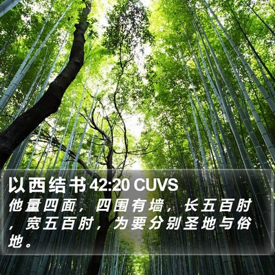 以 西 结 书 42:20 CUVS Bible Verse Image
