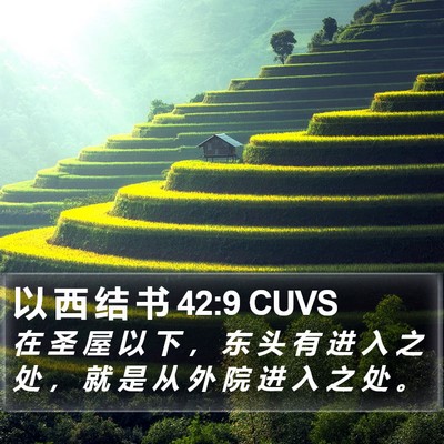 以 西 结 书 42:9 CUVS Bible Verse Image