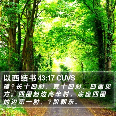 以 西 结 书 43:17 CUVS Bible Verse Image