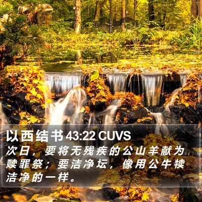 以 西 结 书 43:22 CUVS Bible Verse Image