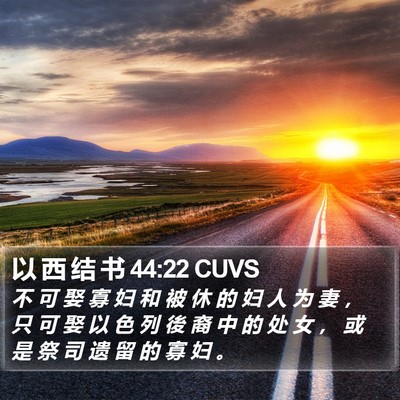 以 西 结 书 44:22 CUVS Bible Verse Image
