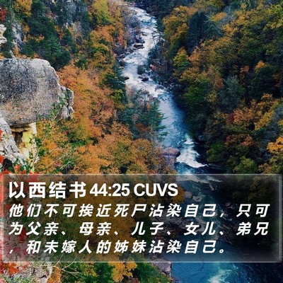 以 西 结 书 44:25 CUVS Bible Verse Image