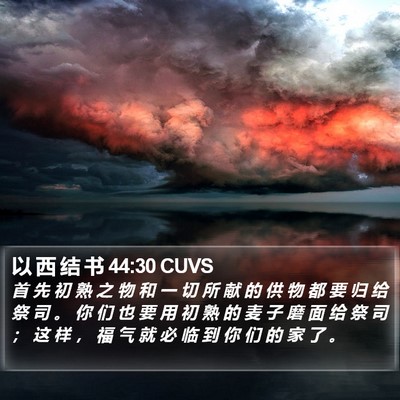 以 西 结 书 44:30 CUVS Bible Verse Image