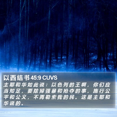 以 西 结 书 45:9 CUVS Bible Verse Image
