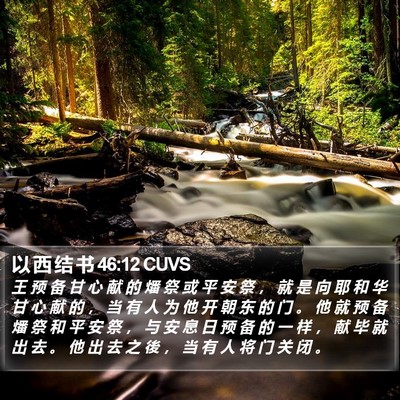 以 西 结 书 46:12 CUVS Bible Verse Image