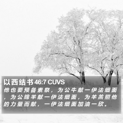以 西 结 书 46:7 CUVS Bible Verse Image