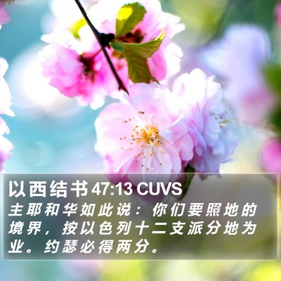 以 西 结 书 47:13 CUVS Bible Verse Image