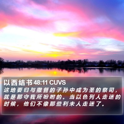 以 西 结 书 48:11 CUVS Bible Verse Image