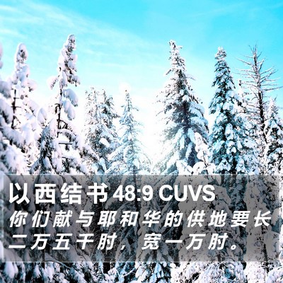 以 西 结 书 48:9 CUVS Bible Verse Image