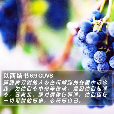 以 西 结 书 6:9 CUVS Bible Verse Image
