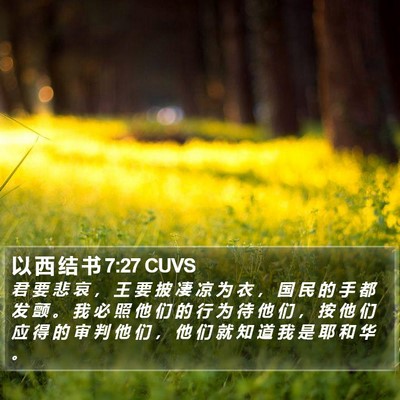 以 西 结 书 7:27 CUVS Bible Verse Image