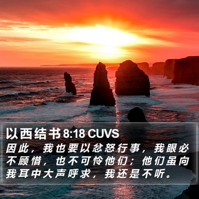 以 西 结 书 8:18 CUVS Bible Verse Image