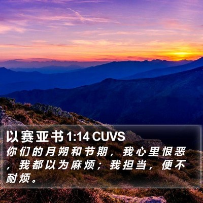 以 赛 亚 书 1:14 CUVS Bible Verse Image