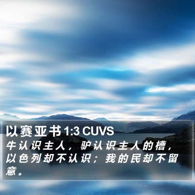 以 赛 亚 书 1:3 CUVS Bible Verse Image