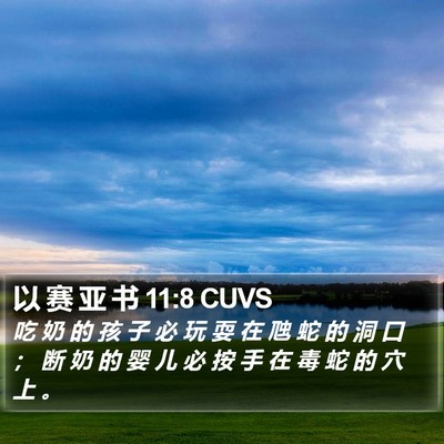以 赛 亚 书 11:8 CUVS Bible Verse Image