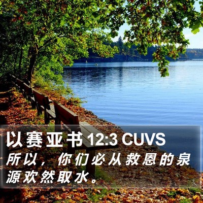 以 赛 亚 书 12:3 CUVS Bible Verse Image