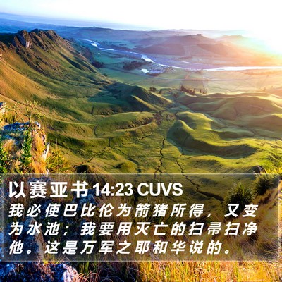 以 赛 亚 书 14:23 CUVS Bible Verse Image