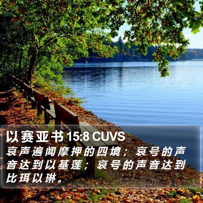 以 赛 亚 书 15:8 CUVS Bible Verse Image