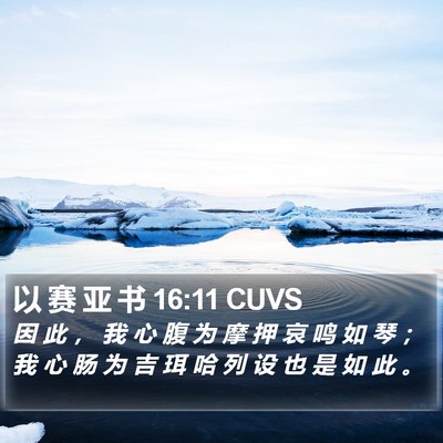 以 赛 亚 书 16:11 CUVS Bible Verse Image