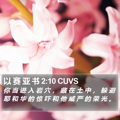 以 赛 亚 书 2:10 CUVS Bible Verse Image