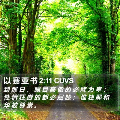 以 赛 亚 书 2:11 CUVS Bible Verse Image