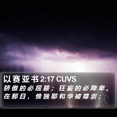 以 赛 亚 书 2:17 CUVS Bible Verse Image