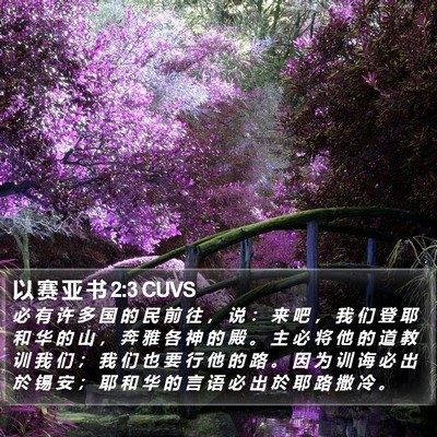 以 赛 亚 书 2:3 CUVS Bible Verse Image