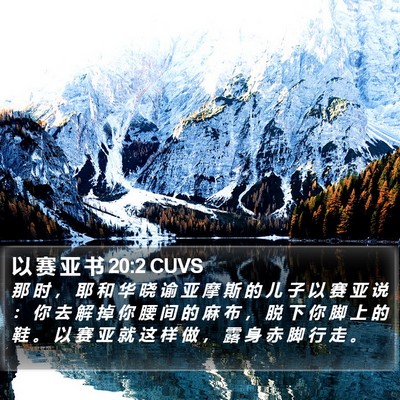 以 赛 亚 书 20:2 CUVS Bible Verse Image