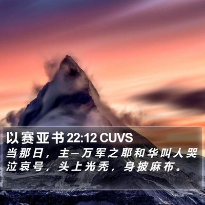 以 赛 亚 书 22:12 CUVS Bible Verse Image